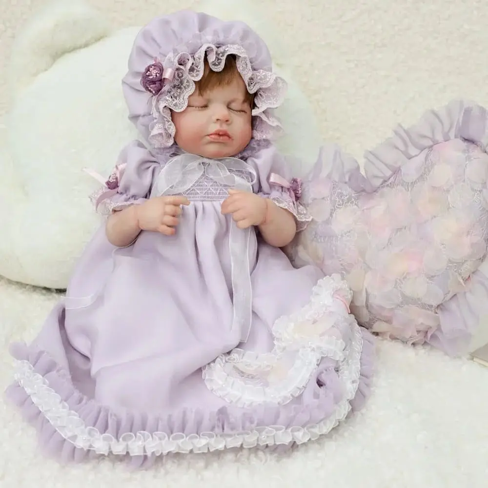 

Кукла-реборн Cloveray 20 дюймов (43 см) из мягкого винила с тканевым телом, 3D-кожей, высококачественный силикон, изысканная коллекционная кукла