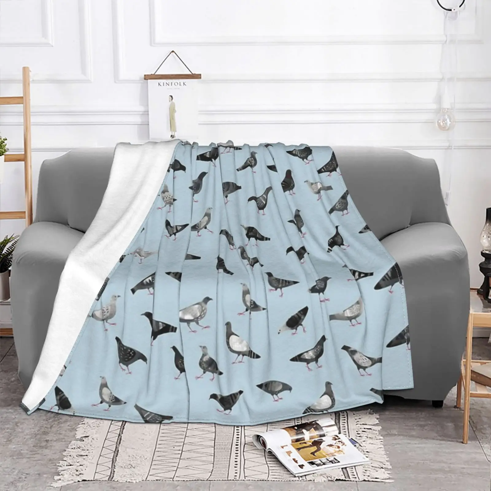 Pigeons Doing Pigeon Things Bedspreads For Bed Throw Blanket Vintage Prevent Allergy Beach For Kids