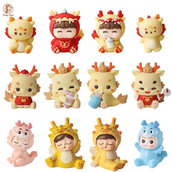 Cartoon Dragon Baby Ornaments Dragon Year Kids1st Birthday Party Decorations for Baby Shower Cake topper Gifts