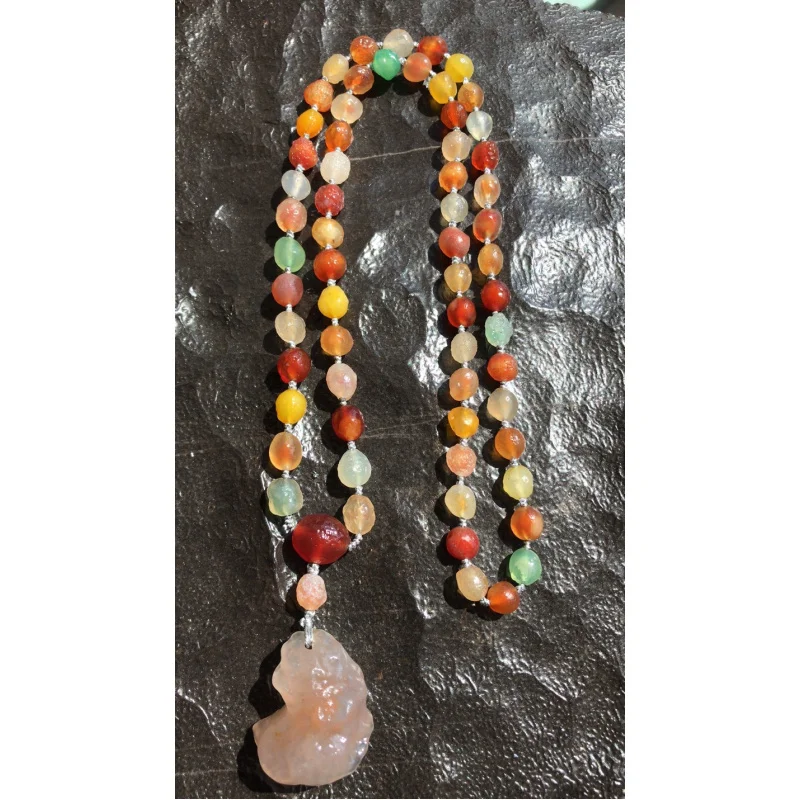 Alashan Gobi Rough Stone Agate Color Necklace Accessories