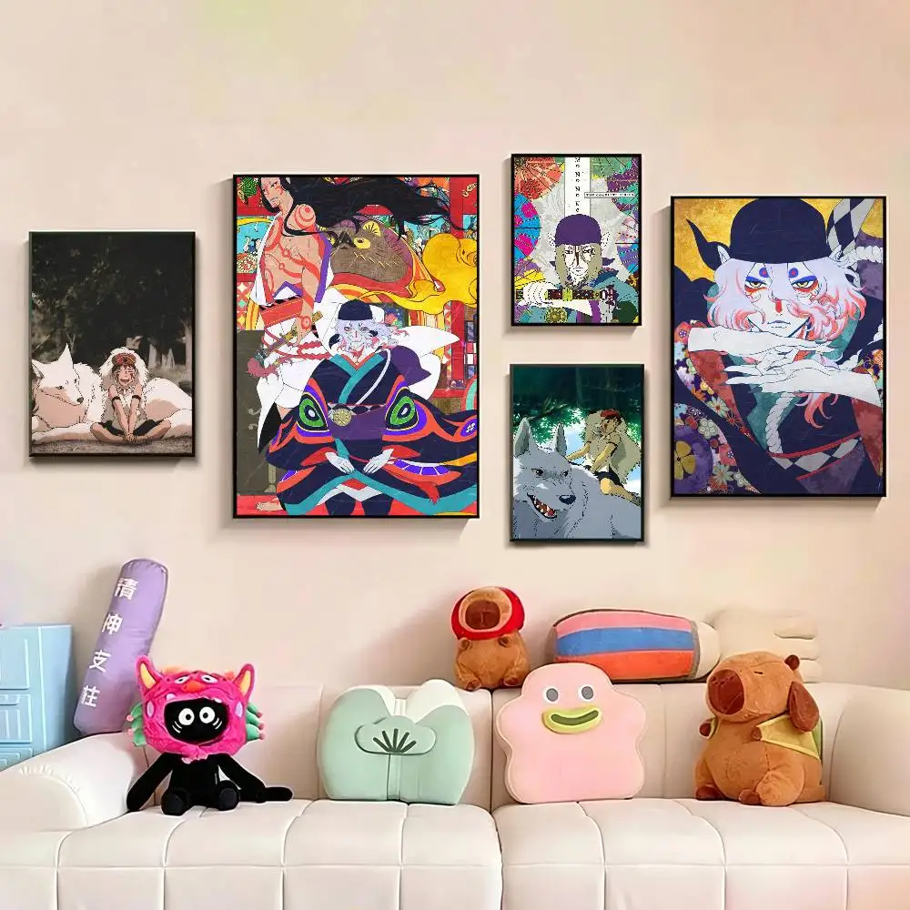 

TV Anime M-Mononoke Poster Waterproof Wall Art Sticker For Bar Living Room Vintage Decor
