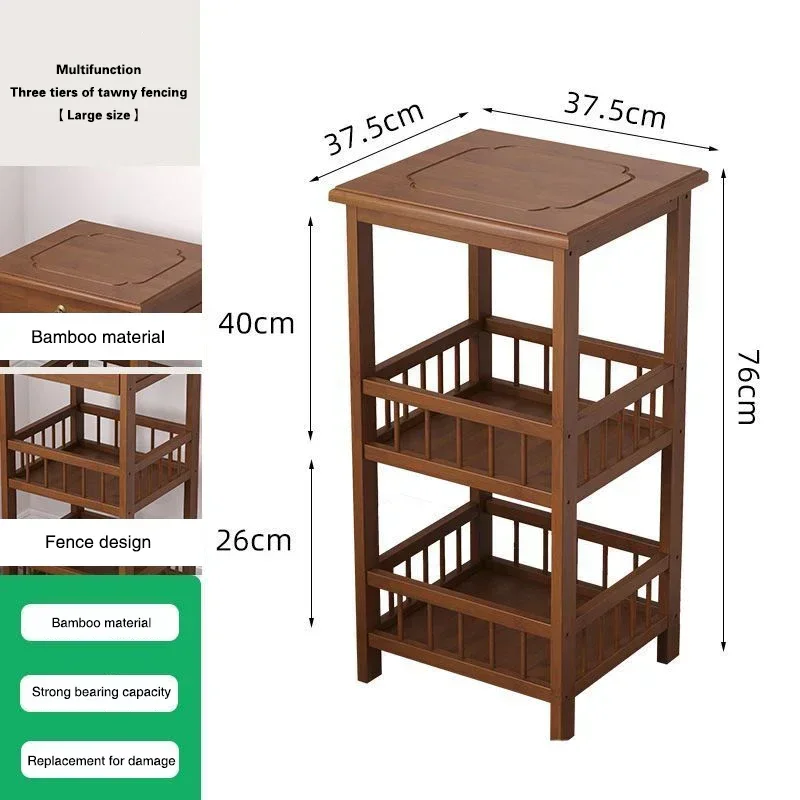 %Creative Table Portable Small Tea Table Modern Simple Household Sofa Edge Cabinet Sofa Side Table Corner Bamboo Rack Storage Ne
