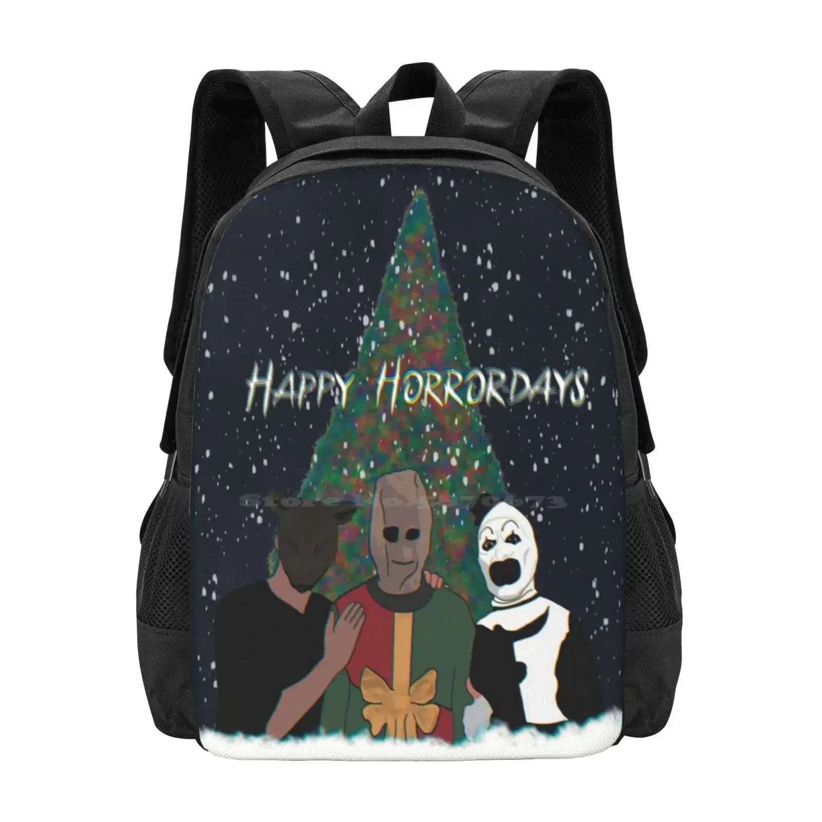 

Happy Horror-Days Hot Sale Schoolbag Backpack Fashion Bags Horror The Strangers Terrifier You Re Next Art The Clown Man In The