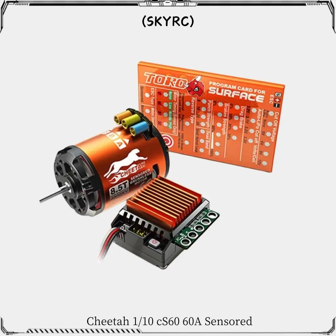 SKYRC الفهد 1/10 CS60 60A مستشعر ESC مع 8.5T 4000KV 10.5T 3250KV 13.5T 2590KV 17.5T 1870KV 21.5T 1600KV محرك بدون فرشاة