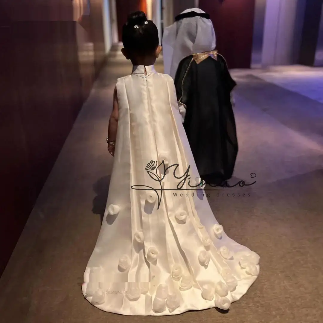 customized Dubai Luxury Flower Girl Dresses Flower Gir Ldress 2025Fashion Beautiful Girl Princess Wedding Dress Ball Gown Pagea