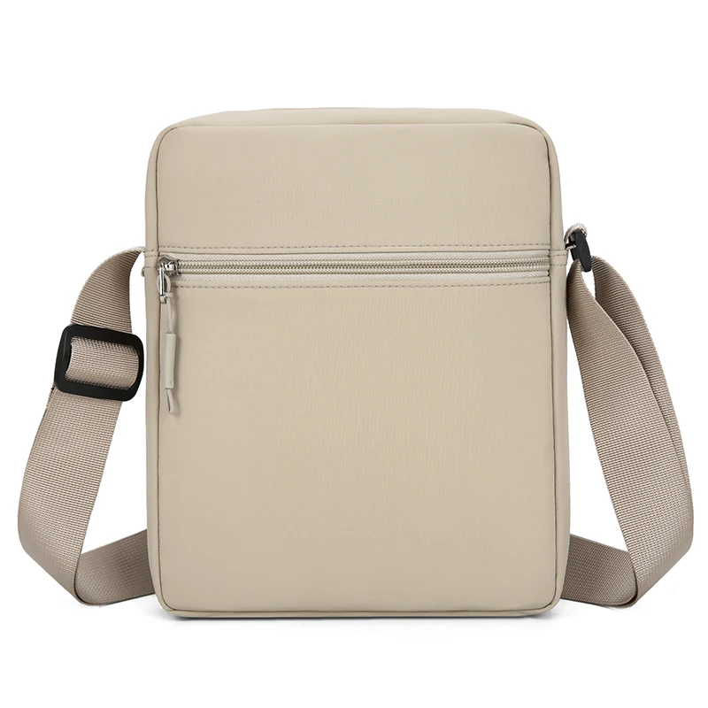 Herren-Umhängetasche aus Nylon, lässige Pendler-Outdoor-Mode-Schultertasche, wasserdichter Rucksack im Street-Style, einfarbig – Detail 13