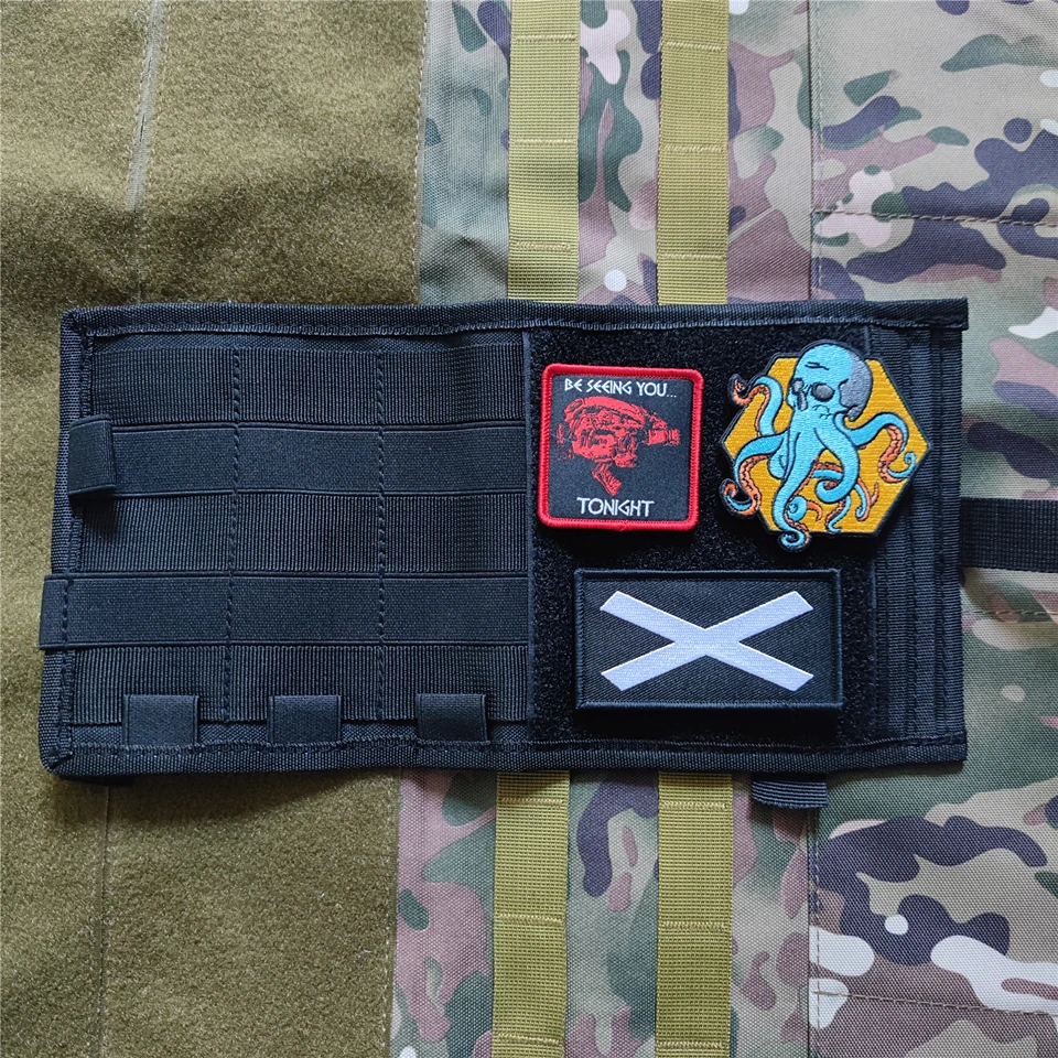 Weaving Patches for Clothes, Tactical Chapter, Skull Emblem Badge, DIY Garment, Vest Bag Accessories, We Will Seeing You Again