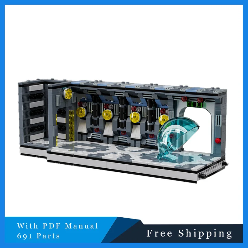 

691 Parts MOC Exquisite Corridor Modular Building Block Model Set For Children DIY Assembly Display Toys Festival Surprise Gift