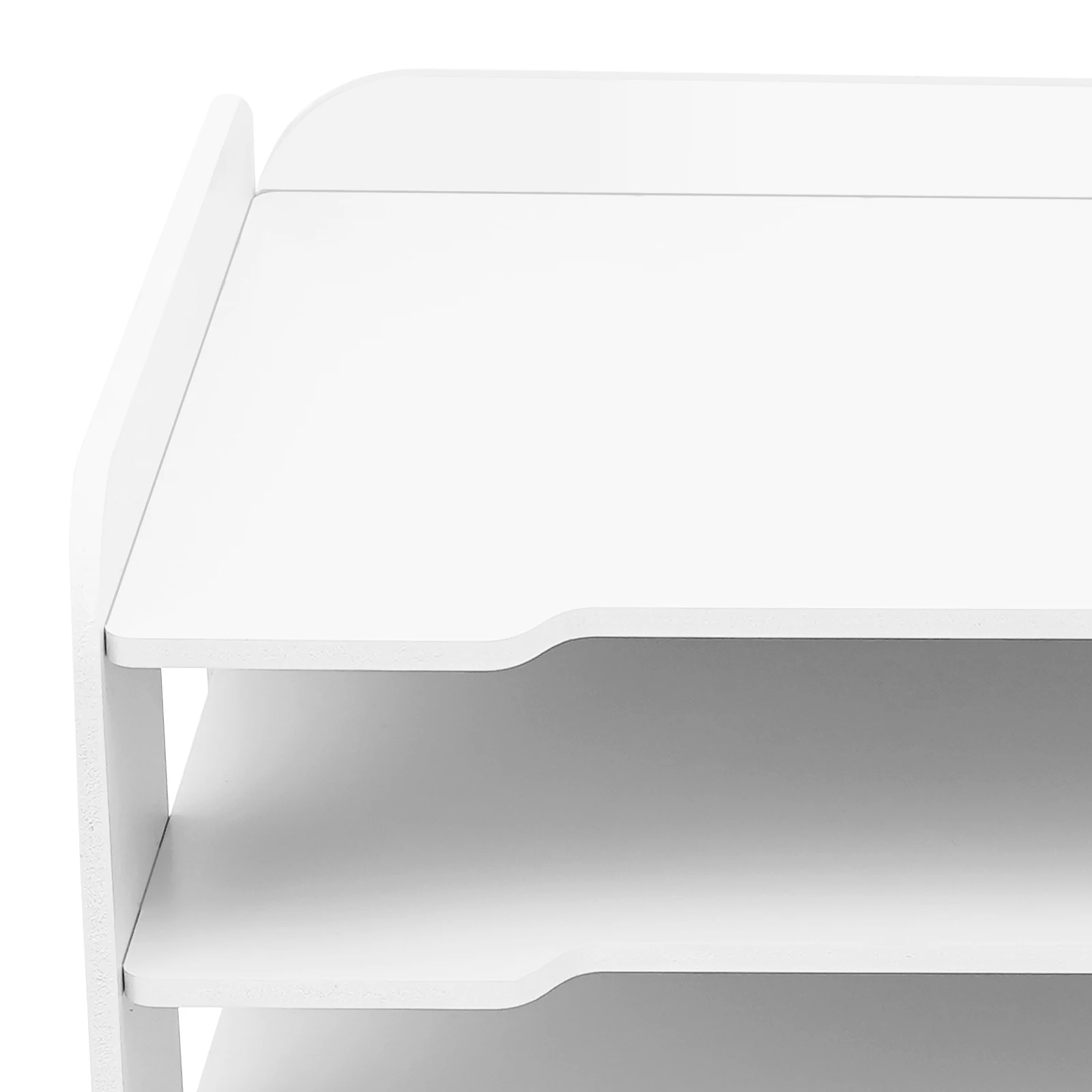 White PVC 34*25*39cm Seven-layer File Rack Desktop Document Storage Box Multi-layer Horizontal Document Sorting Rack