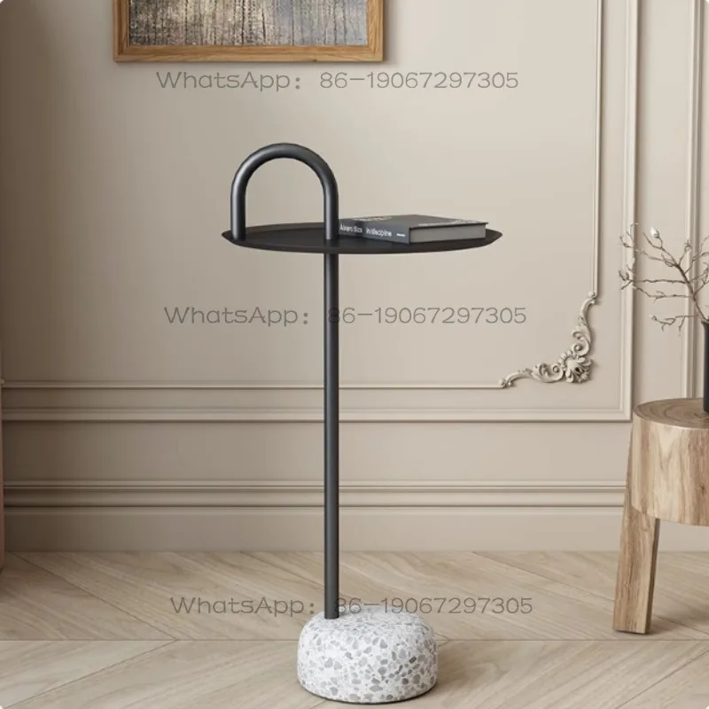 Living Room Sofa Side Table Movable Round Small Coffee Table