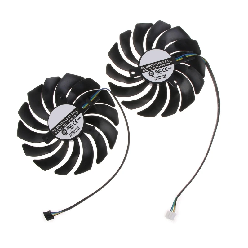 1/2Piece 95mm Graphics Card Cooling Fan PLD10010S12HH 12V 4Pin for MSI 3070 3060 3060Ti VENTUS 2X OC VGA Fan Dropship