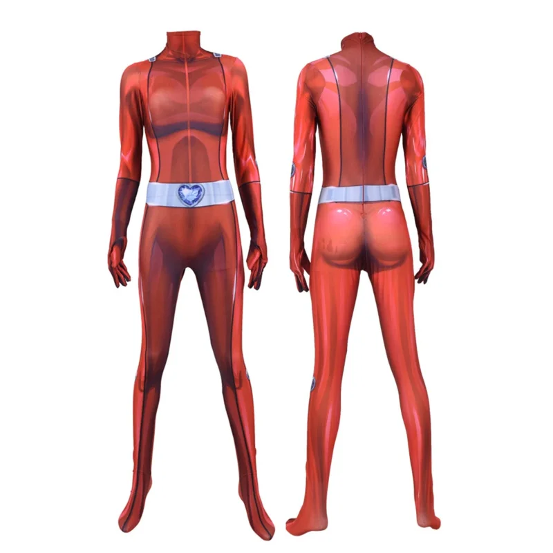 เด็กอะนิเมะ Asuka Mari Rei คอสเพลย์เครื่องแต่งกาย Totally Spies Zentai สูทผู้ใหญ่ฮาโลวีน bodysuits uy4988