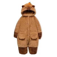 Adult Capybara Robes Onesies Pajamas Cartoon Pyjama Animal Kigurumi Slipper Halloween Cosplay Costumes Warm Sleepwear Jumpsuit - Image 2