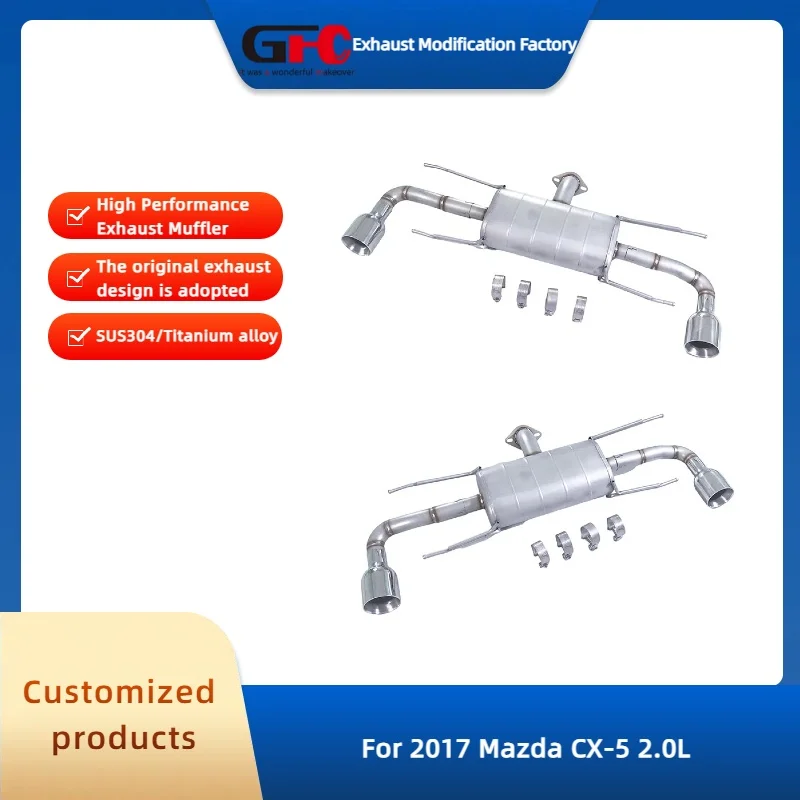 

Высокопроизводительная электронная выхлопная система Catback из нержавеющей стали GFC 304 для Mazda CX-5 2.0L 2017 года