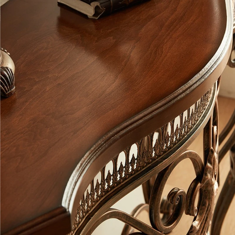 European style console tables high-end design semi-circular hallway table home entrance консоль в прихожую living room furniture