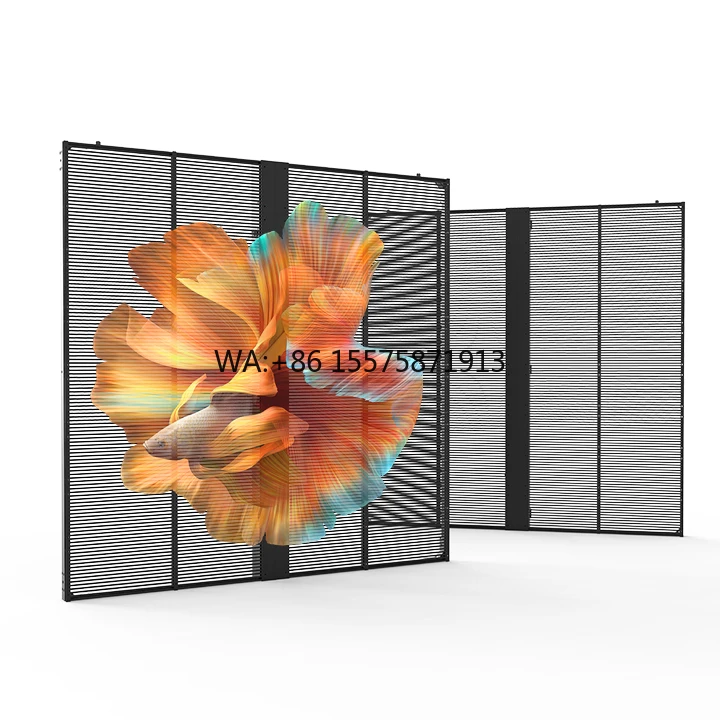 Customized New Technology P3.9 P7.8 1920 3840HZ 4K Full Color HD Advertising Indoor Display Video LED Screen Transparent Glass