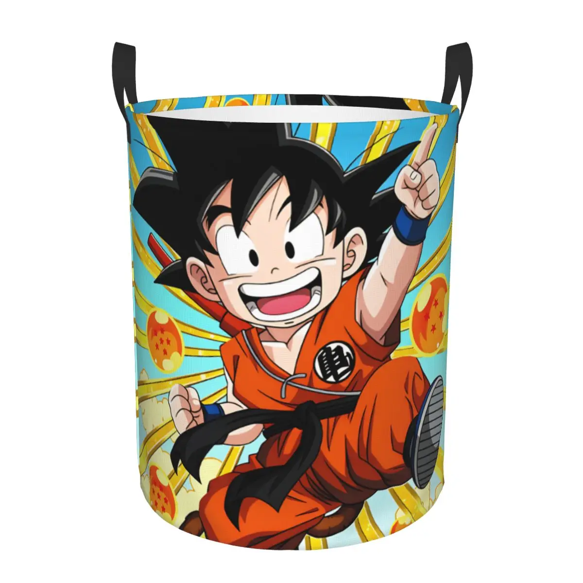 

D-Dragon B-Ball Z Gokus Laundry Basket Collapsible Large Capacity Clothes Storage Bin Science Fiction Animation Baby Hamper