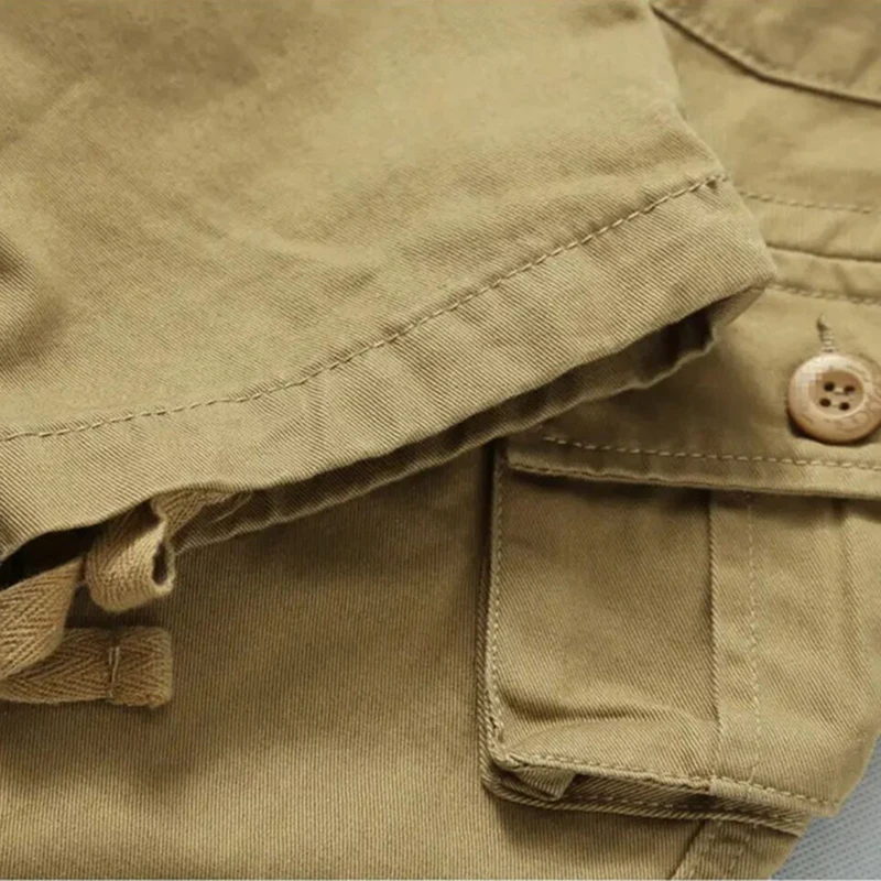 Multi-Pocket-Arbeitshose für Herren, mittelschwer, Feldtrainingshose, Herbst, 1/2 Stück, lässige Cargohose, taktische Outdoor-Wanderhose – Detail 13
