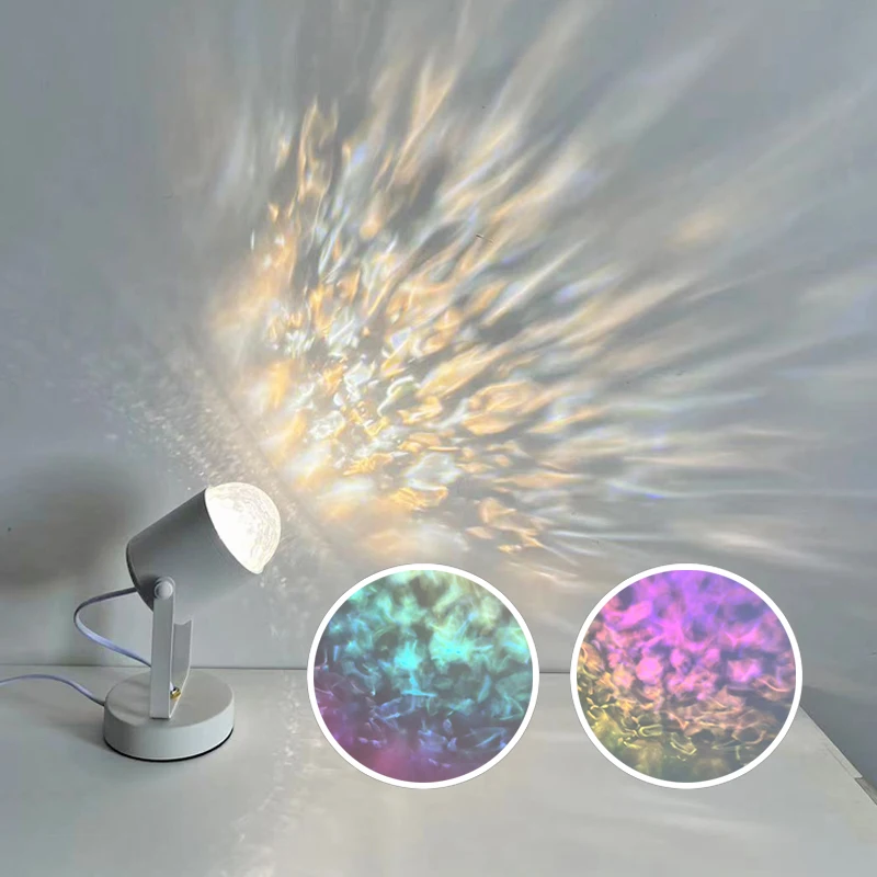 

[Water Ripple] Ambient Light Projection Live Broadcast Background Light Sunset Hotel Bedroom Network Red