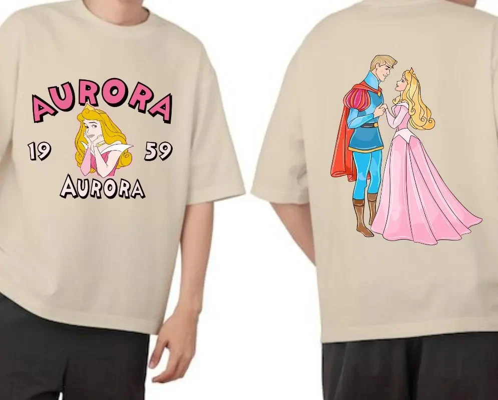 Double-sided Disney Princess Aurora Disney Princess Shirt, Princess Character Shirt, Princess Shirt, Princess Watercolor Shirt