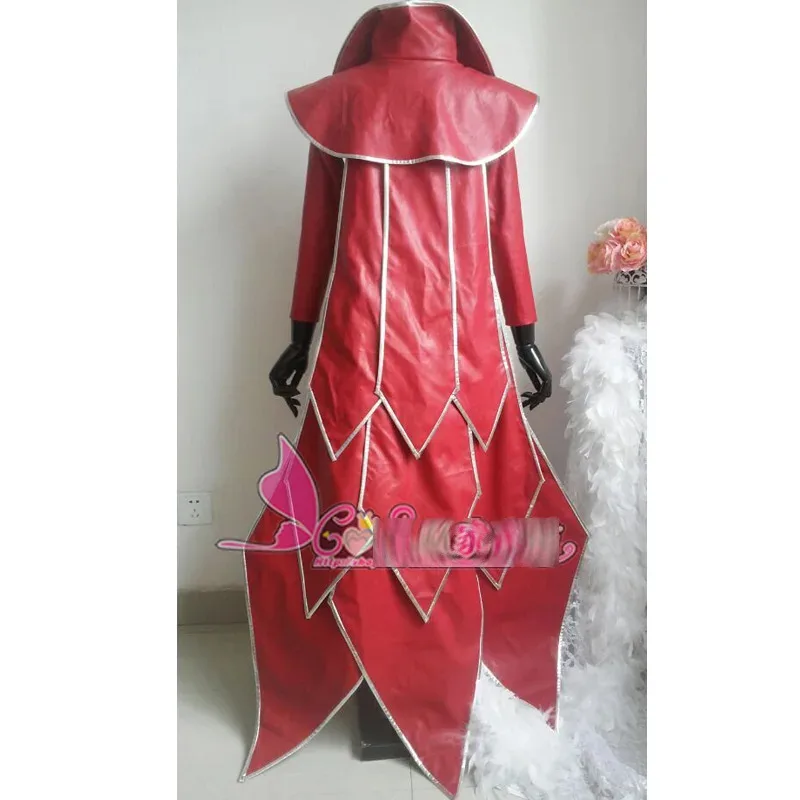 زي تنكري معطف أحمر طويل من Lol VN Vayne