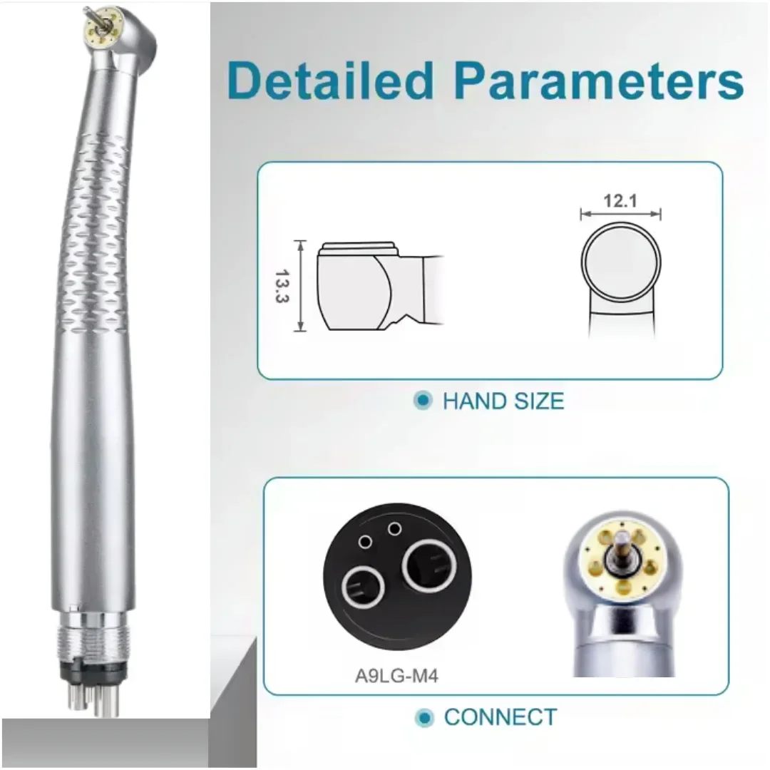 Silent Led Turbines Air Rotor Push Buttons Portable Dentals Led High Speed Handpiece With 5 Led Light/Oral equipment