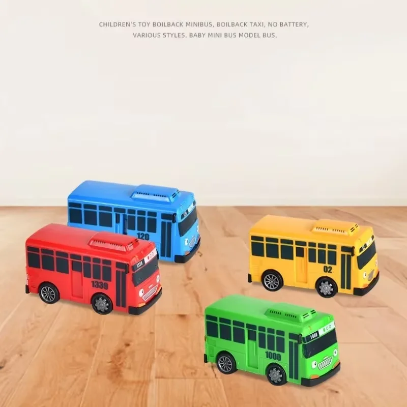 9pcs/set 9cm The Little Tayo Bus Miniature Model Car for Kids Learning Traffic Knowledge Toy Bus Boy Birthday Gift