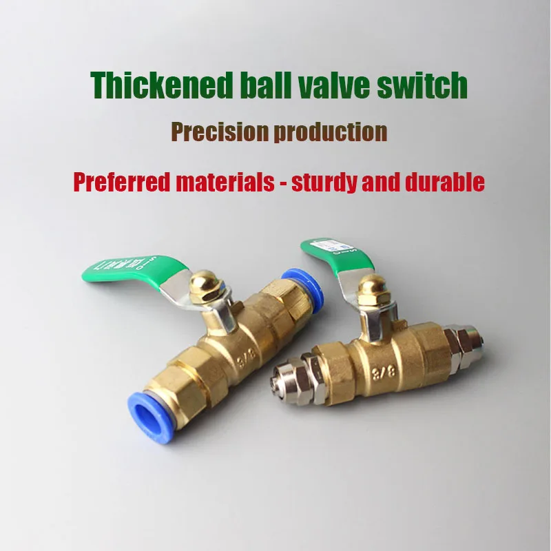 

Air Pump Air Compressor Copper Ball Valve Pneumatic Switch Drain Valve Straight Through PC Gas Pipe Quick Connection Valve