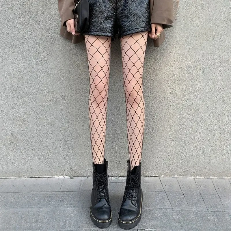 1/3pcs Summer Lolita Fishnet Stockings Fish Net Pantyhose Mesh Nylon Tights Long Sexy Hollow Out Fishnet Stockings Black Hosiery