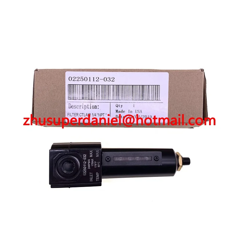 2pcs/lot 02250112-032 genuine Sullair pipeline filter assembly drain valve filter element
