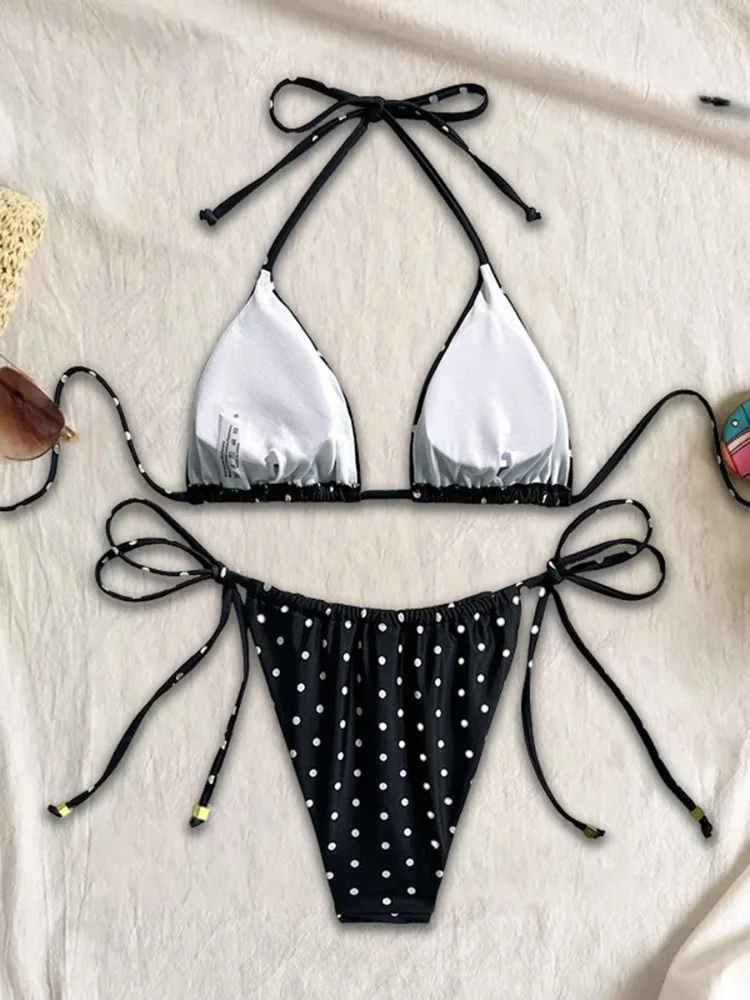 

Summer Micro Bikini Sexy Swimsuits for Women Swimwear Dot Brazilian Bikini Set Thong Biquini Swim Suits String Beachwear Female