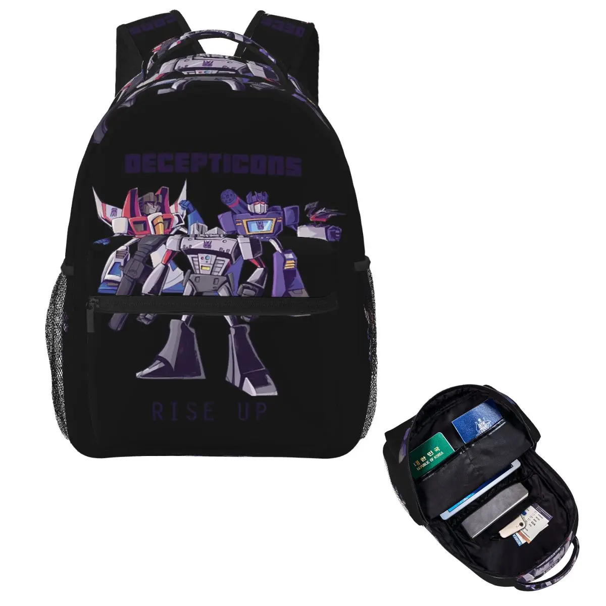 

Decepticons Rise Up Student Backpack School Bag Hiking Travel Daypack for Boys Girls Fashion Bookbag Shoulder Bags