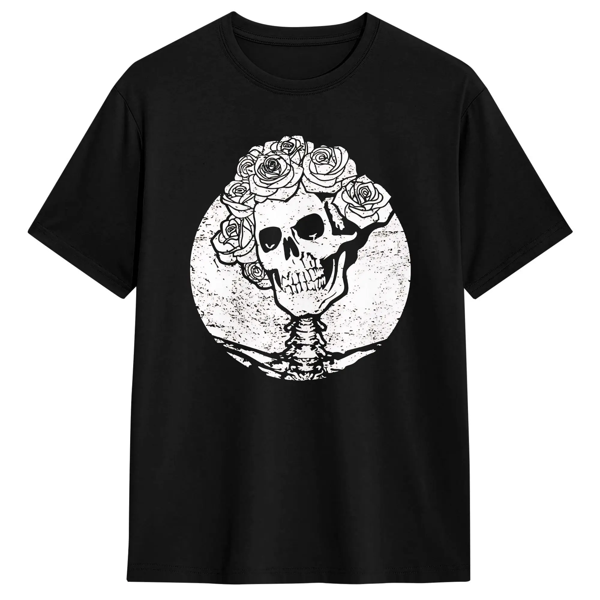Rock Reel Grateful T-Shirts Men  Cool 100% Cotton Tee Shirt Round Neck Short Sleeve T Shirt Plus Size Clothes