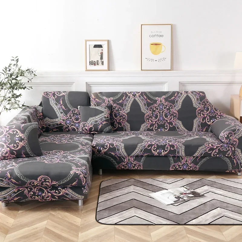 Elastic Sofa Cover Chaise Corner Non-slip Anti-dirty Sofa Cover All-inclusive Cover Sectional Sofa Towel Loveseat Couch Cover