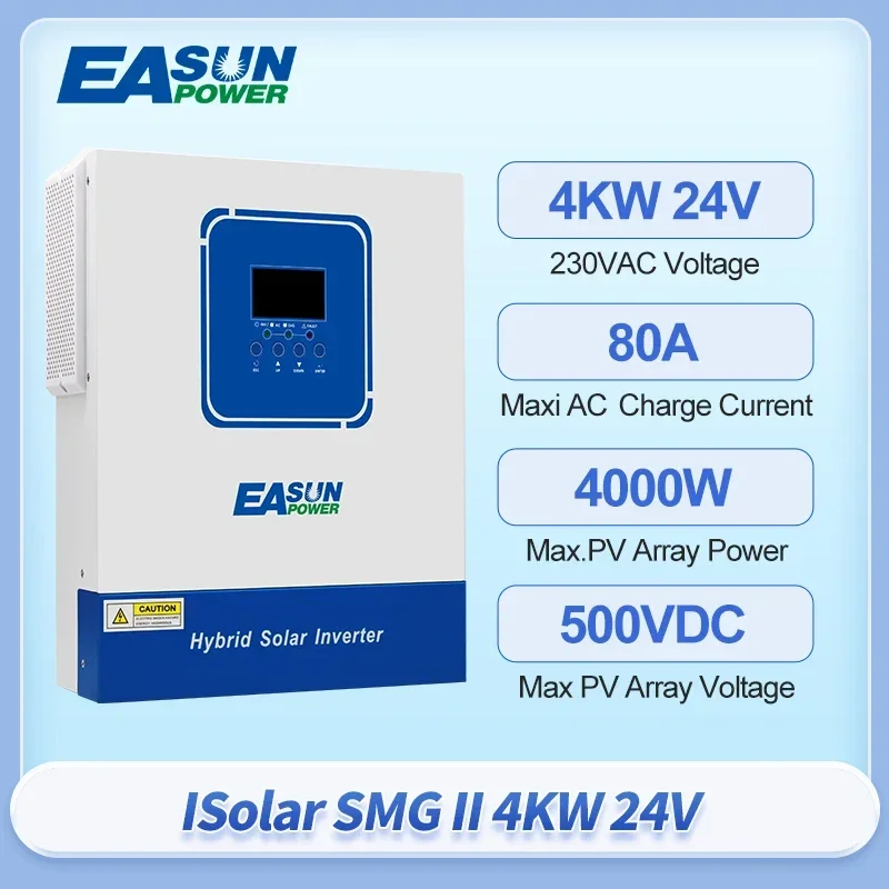 EASUN POWER Hybrid Solar Inverter 4KW 2KW Pure Sine Inverter 24V 12V Dropshipping Solar Inverter Charger power bank Inversor