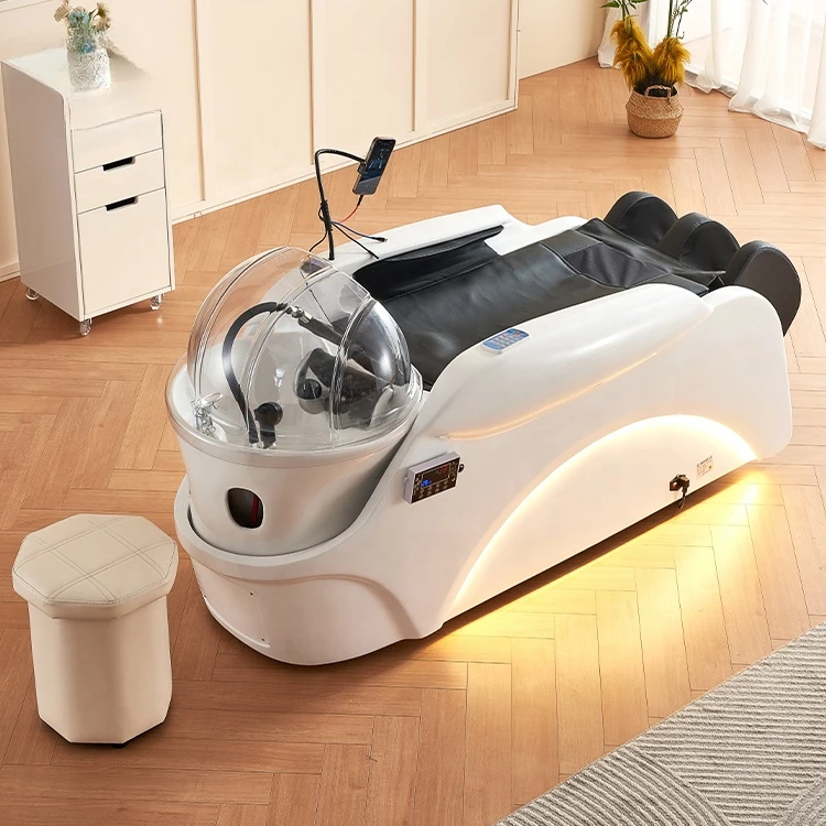 Luxury comfortable Full Body Electric massage table Hair washing shampoo bed