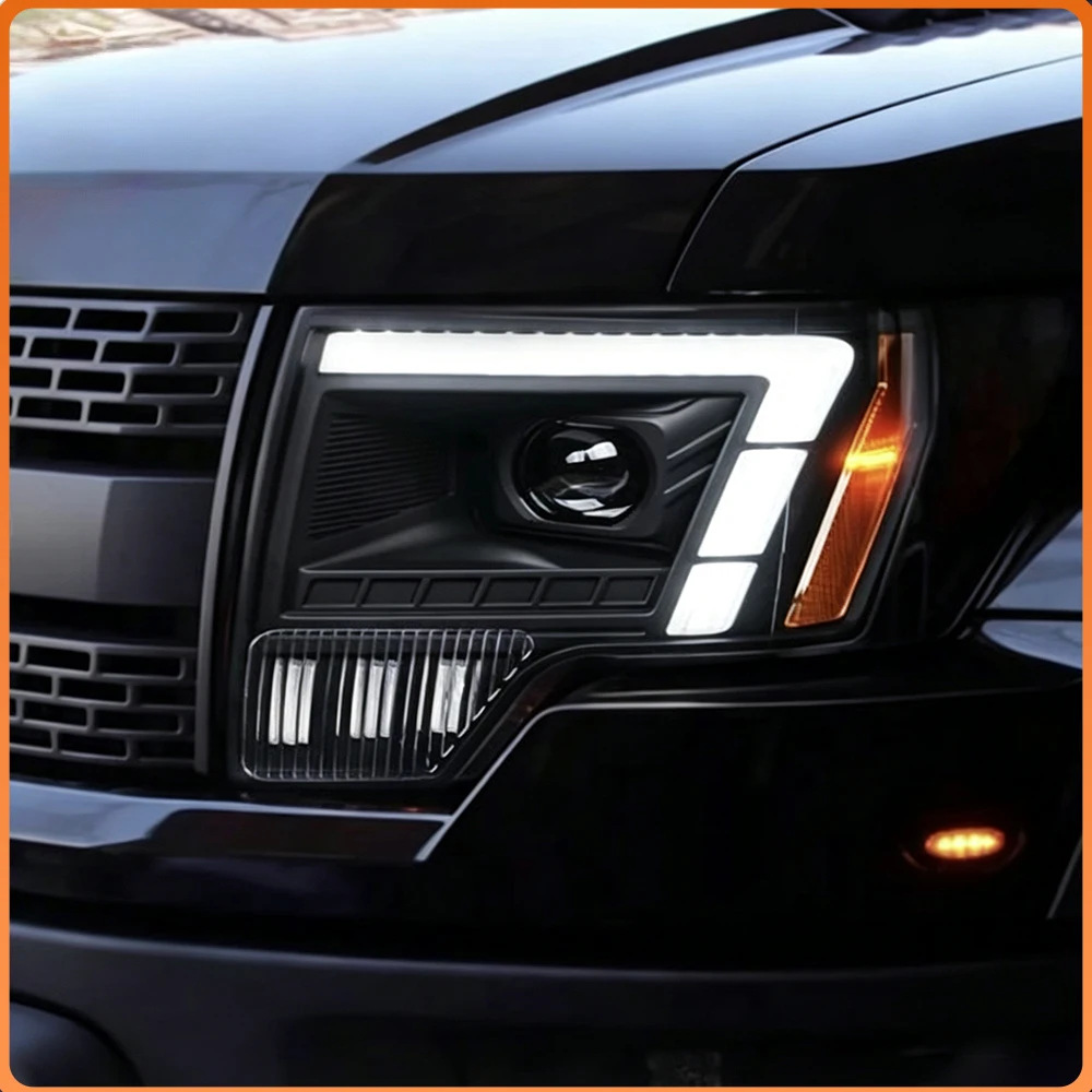 

For Ford Raptor F-150 2009-2014 LED Auto Headlights Assembly High Quality Projector Lens Plug and Play Car Front Lamps Upgrade