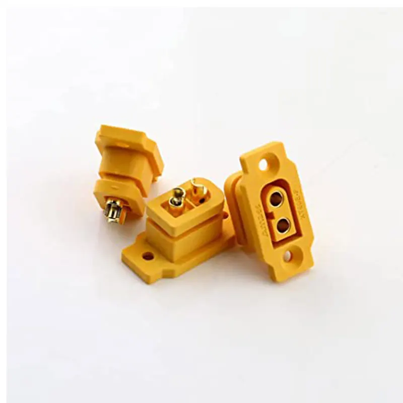 10pcs Amass XT60E-F Female Plug Large Current Gold/Brass Ni Plated Connector Power Battery Connecting Adapter for DIY RC Model