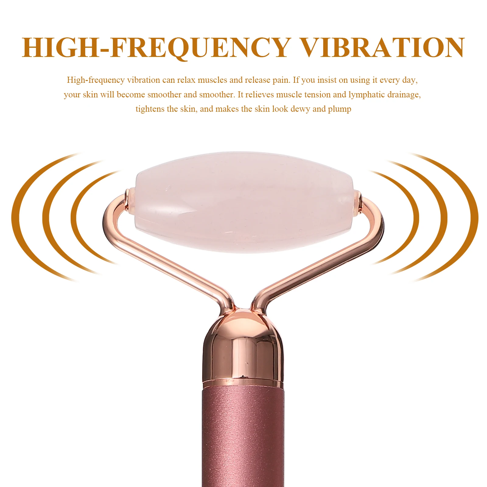 

3in1 Jade Face Roller Facial Massager Smooth Skin Anti Aging Zinc Alloy Electric Stick Kit Skincare Gadgets Beauty Tools
