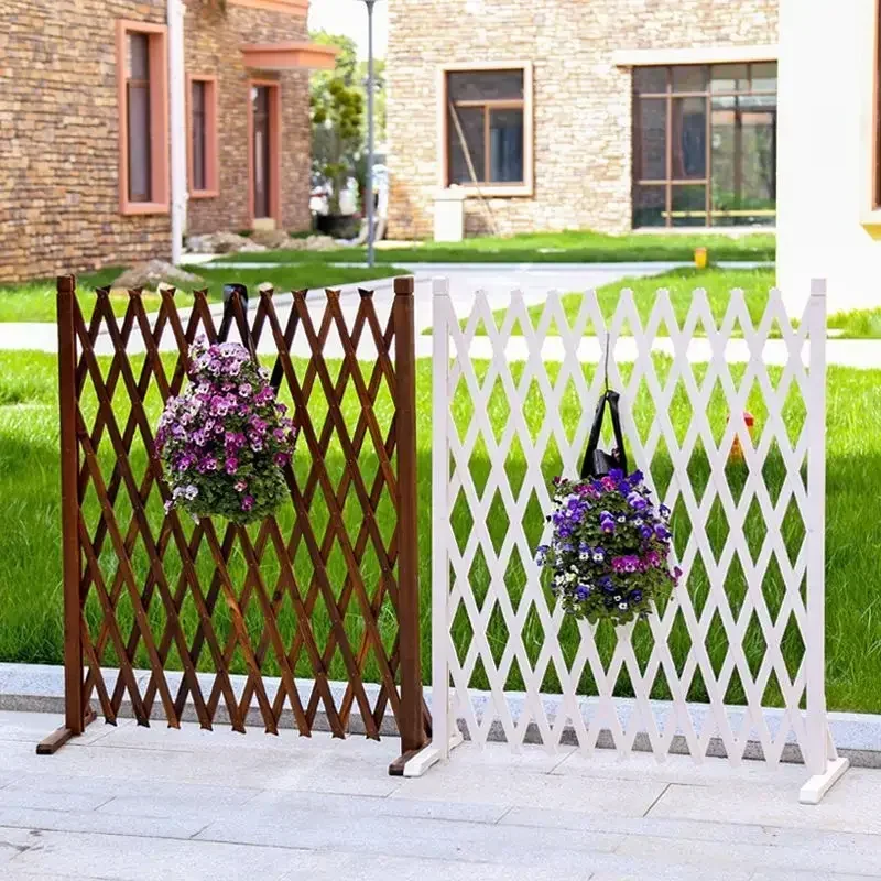 Outdoor Anti-Rot Fence Guard, Solid Wood Grid Plant Stand, Indoor Pet Barrier, Adjustable Design Fence, Flexible Garden Layout