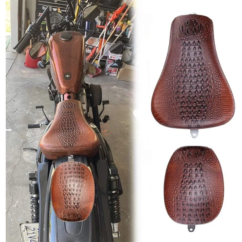 

DREAMIZER Motorcycle Front Driver Solo Seat+Rear Passenger Pillion Pad for Sportster 48 72 Iron 883 XL883 Forty Eight XL1