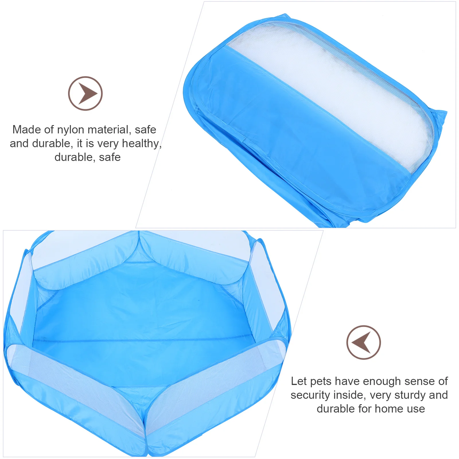 Parc de jeu pliable pour petits animaux en maille de nylon, idéal pour hamsters, lapins, chinchillas, cochons d'Inde – Aire de jeux robuste et sûre pour activités intérieures