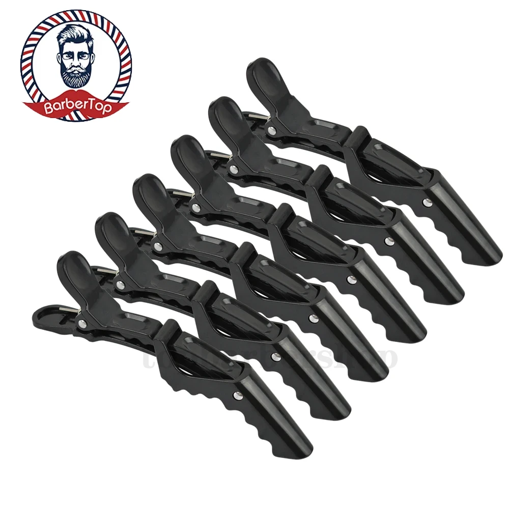 

6Pcs/Lot Hair Clips Hairdressing Clamps Claw Section Plastic Alligator Grip Barbers Hair Accessories