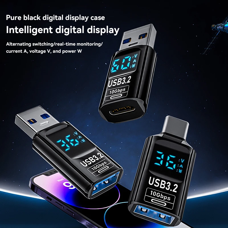 USB To Type-C Digital Display Adapter 10Gb Transmit Current Voltage Power Fast Transmit Intelligent Digital Display Converter