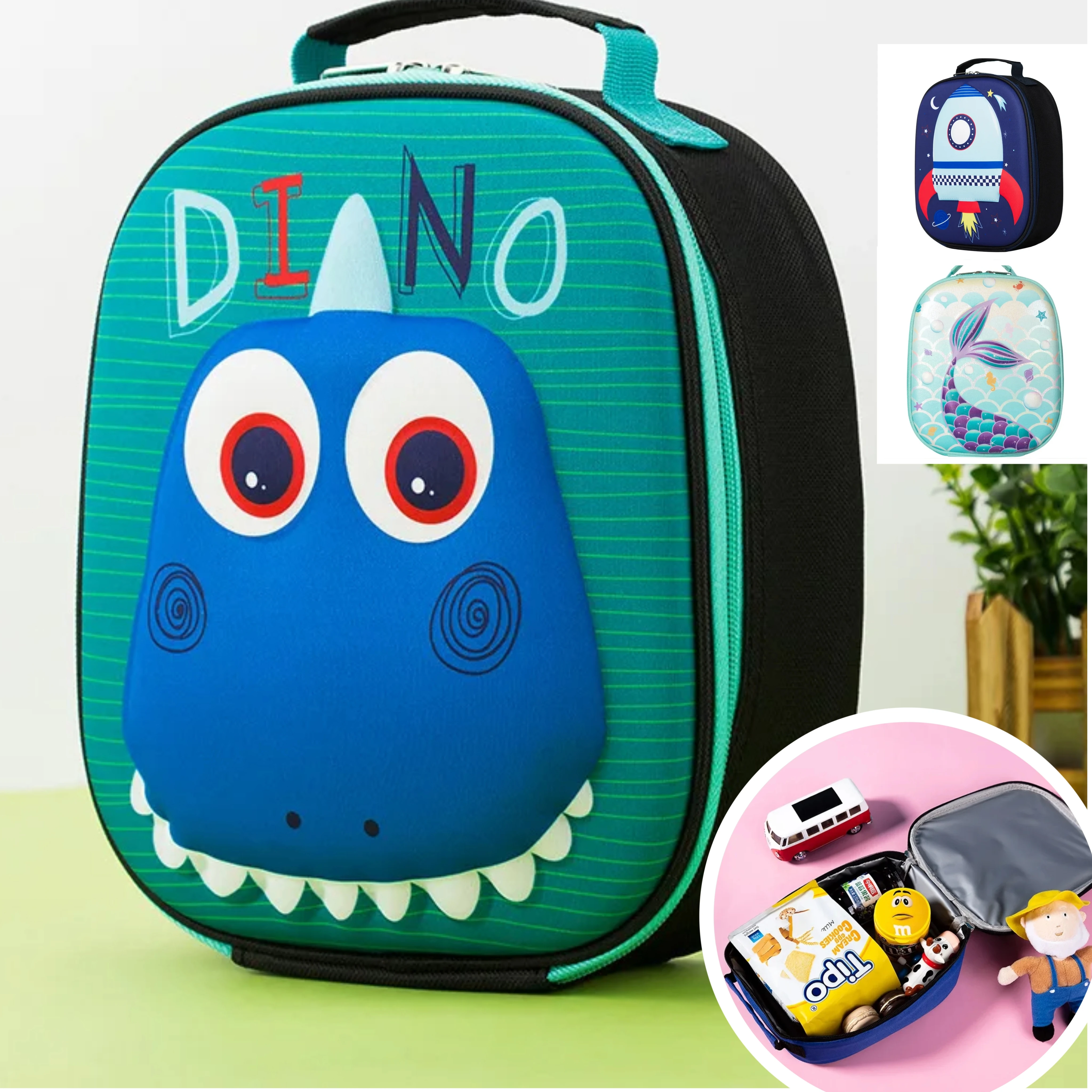 Children Cartoon Lunch Bag Portable Insulated Thermal Lunch Box Picnic Tote Food Fresh Cooler Bag Girls Boy Preservation Handbag