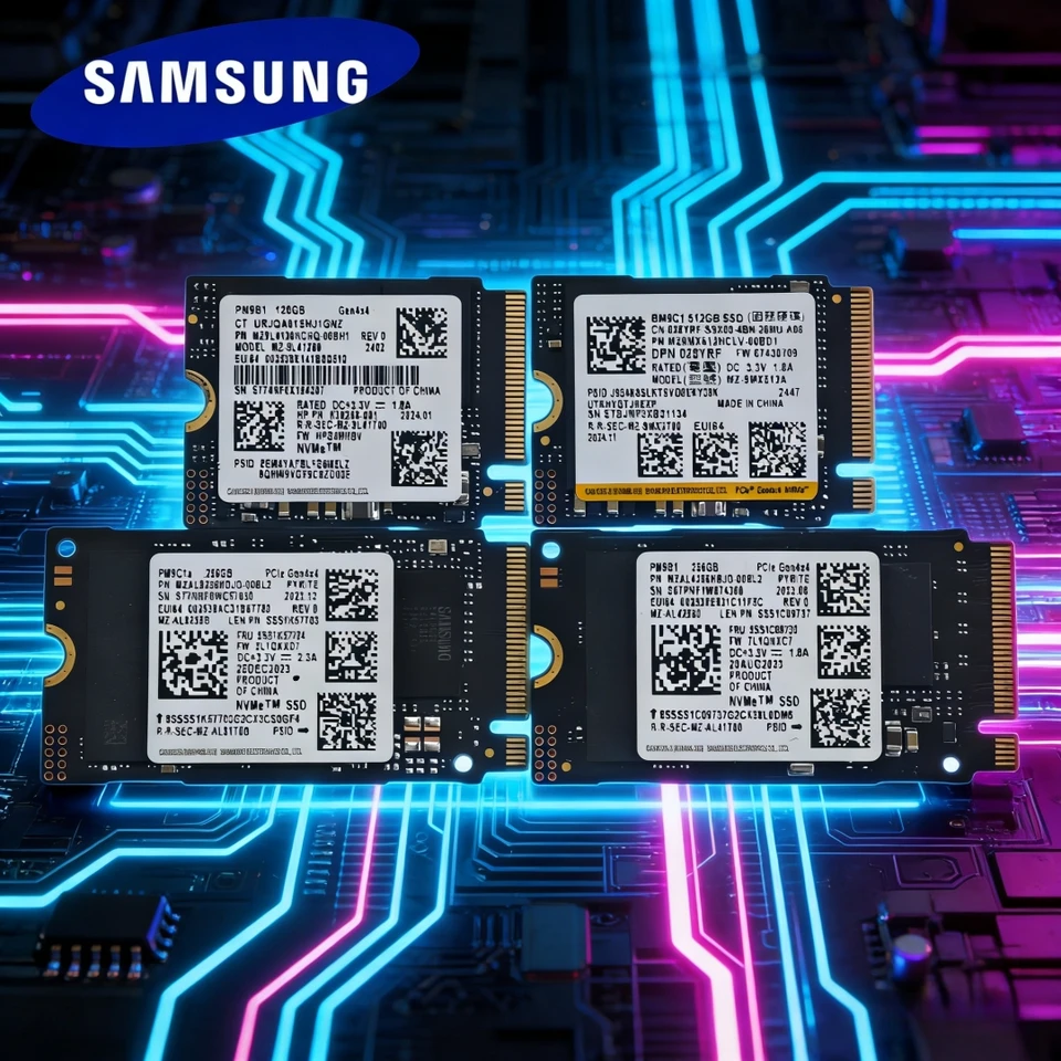 Samsung PCIe M.2 2230/2242 NVMe SSD BM9C1 512G,PM9B1 128G 256G,For