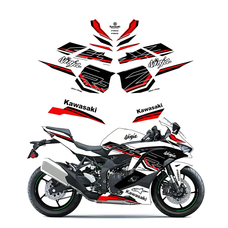 

Suitable for Kawasaki Ninja ZX4R Sticker ZX-4RR KRT Whole Car Printmaking Latte Waterproof Sticker Fuel Tank Sticker