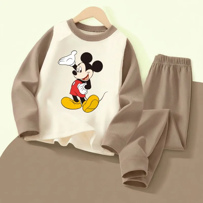 الخريف والشتاء الأطفال مريح لينة تقسم طويلة الأكمام ملابس خاصة مجموعات الكرتون المطبوعة الفتيان ملابس منزلية غير رسمية مجموعة البيجامات #4