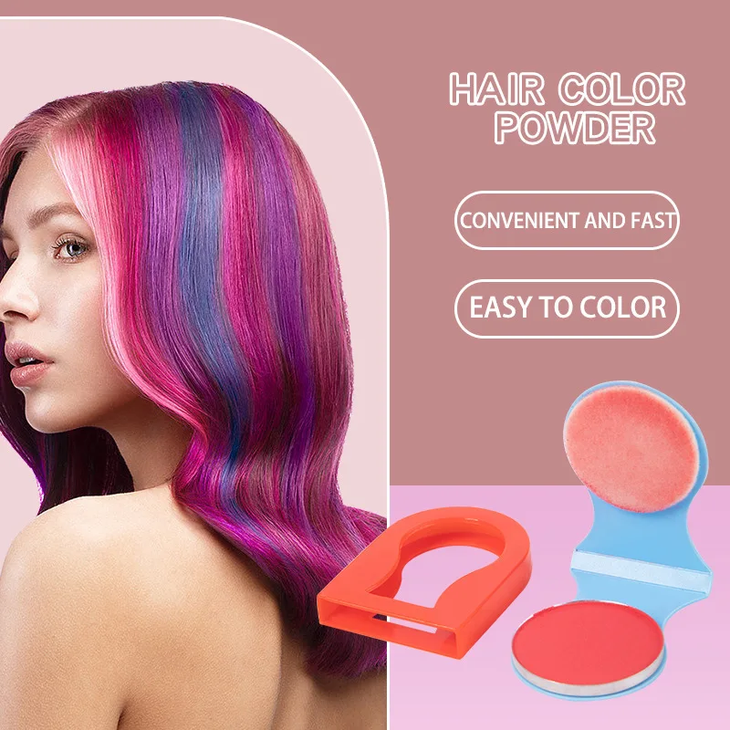 

8 Colors Temporary Hair Chalk Washable Hair Dye Pressed Powder Men Women Hair Coloring Powder Instant Chalk to Paint Hairs Girl