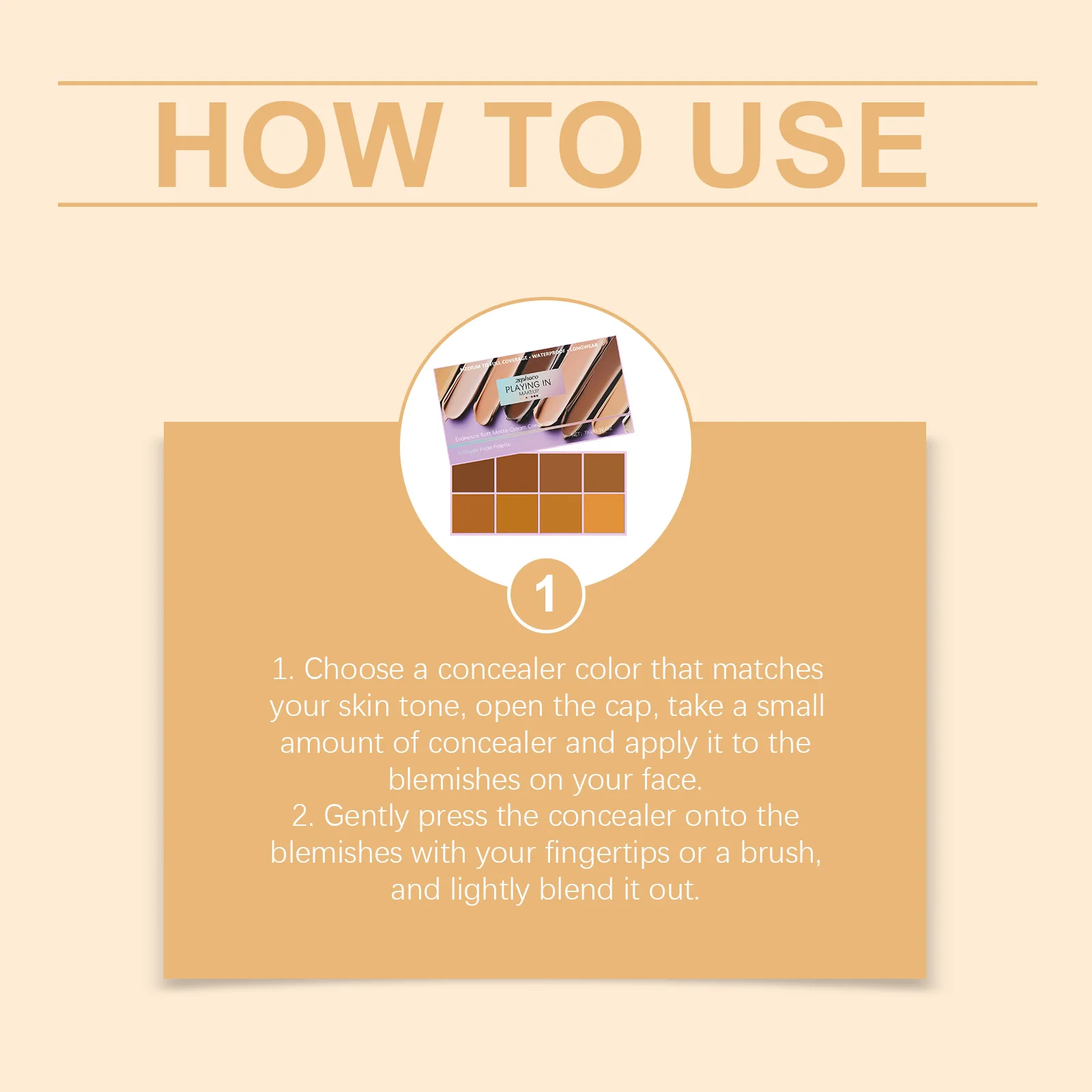 Cover Skin Blemishes Cream Waterproof Oil-Controlling Hide Spots Full Coverage Contour Makeup Sweatproof Dark Circles Concealer